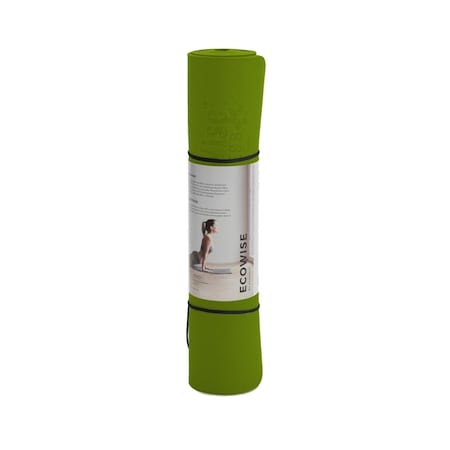Agm Group AGM Group 88135 0.25 in. Eco Wise Premium Yoga & Pilates Mat with Carring String; Green 88135